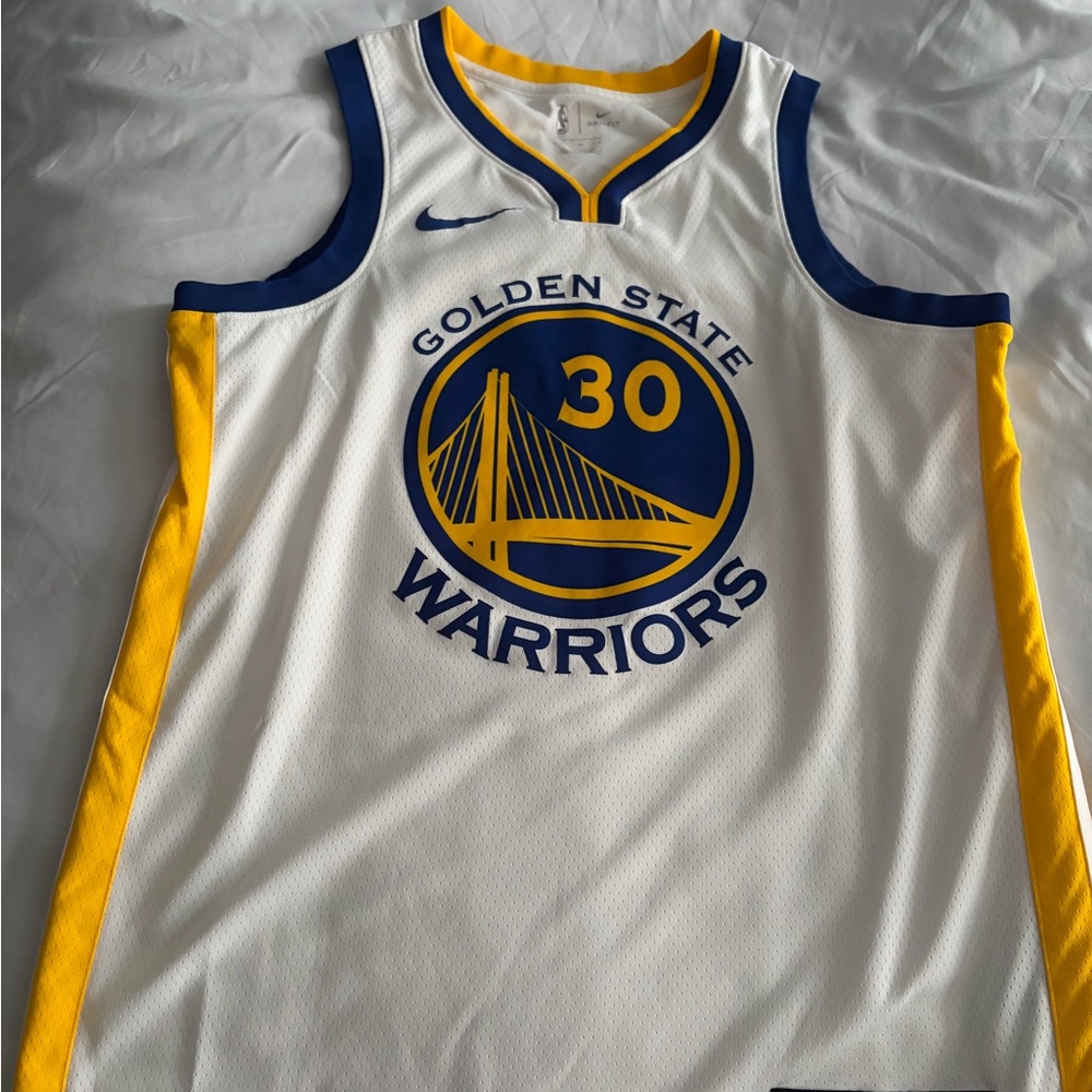 NBA Golden State Warriors Stephen Curry White Home Basketball Jersey